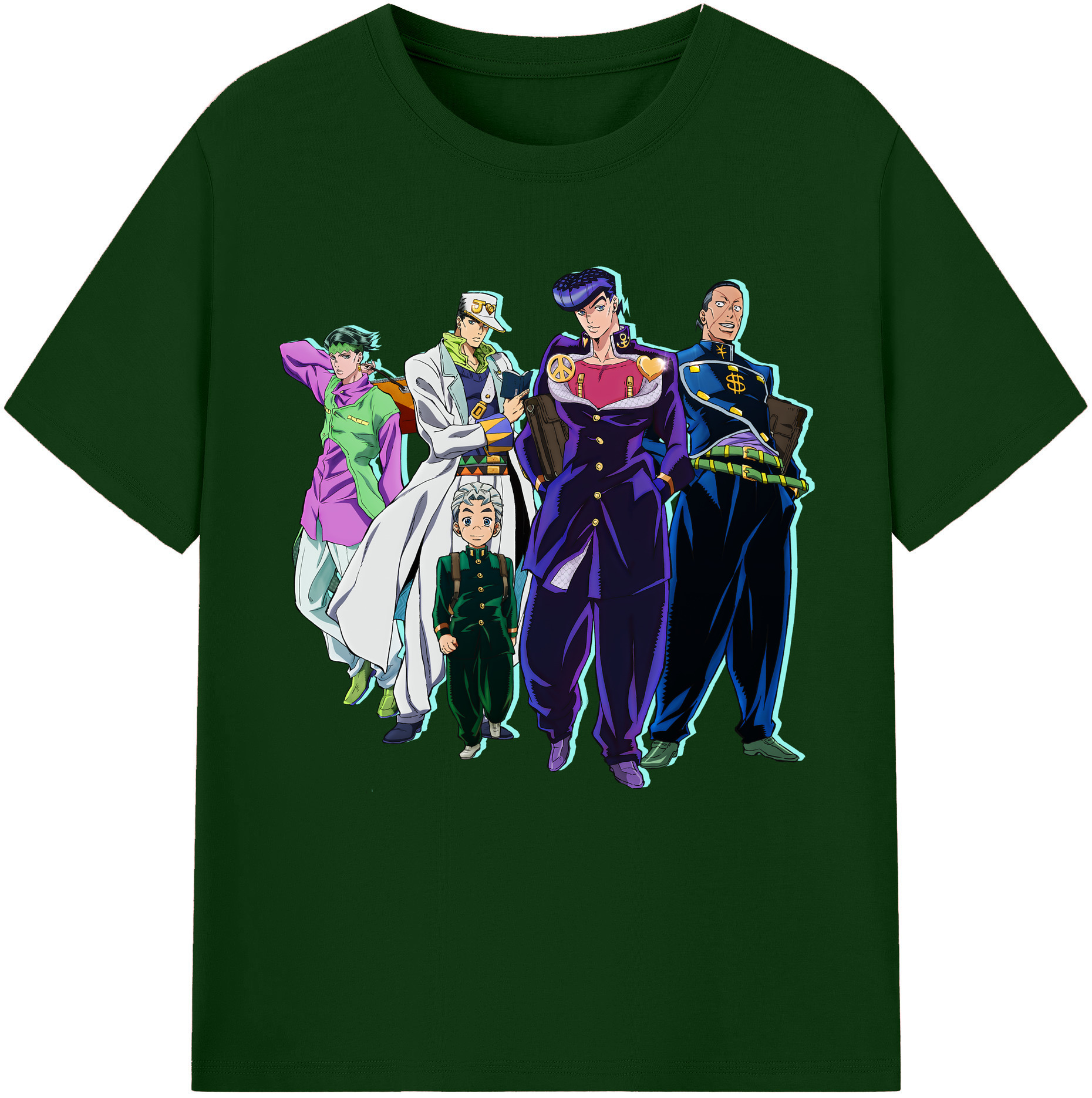 （画像用） ジョジョの奇妙な冒険 JoJo's Bizarre Adventure 綿100％半袖Tシャツ（フロントプリント）